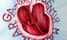 <br>Alexandra Mesquita - Coração feito sem medida , 2014 - Tinta permanente sobre papel - 30 x 30 cm © 