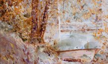 Isabel Sabino <br>“J’ espére qu’on pourra se promener I  ”,2014
Acrílico sobre tela
80 x 100  cm
© 