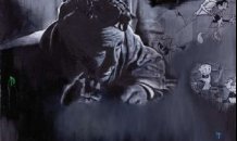 Seeing things, other things<br>2011, esmalte acrílico sobre tela, 190 x 160 cm