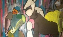 <br>Tchalé Figueira - O fantasma branco não incomoda , 2017 - Acrílico sobre tela  168 x 143 cm © 