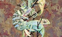 <br>© Eduardo Fonseca - A inveja , 2017 - Acrilico e folha de ouro sobre tela  - 120 x 80 cm 