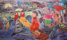 <br>© Nicoleta Sandulescu
Sem Titulo # 4 , 2018
Acrílico e esmalte sintético sobre tela
 115  190 cm 
