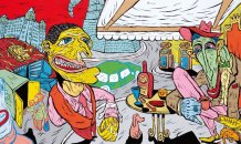 O Malandro V<br>2011, acrílico sobre tela, 90x197 cm