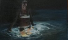 <br>© The Night Bath # I, óleo sobre tela, 30x30cm, 2021